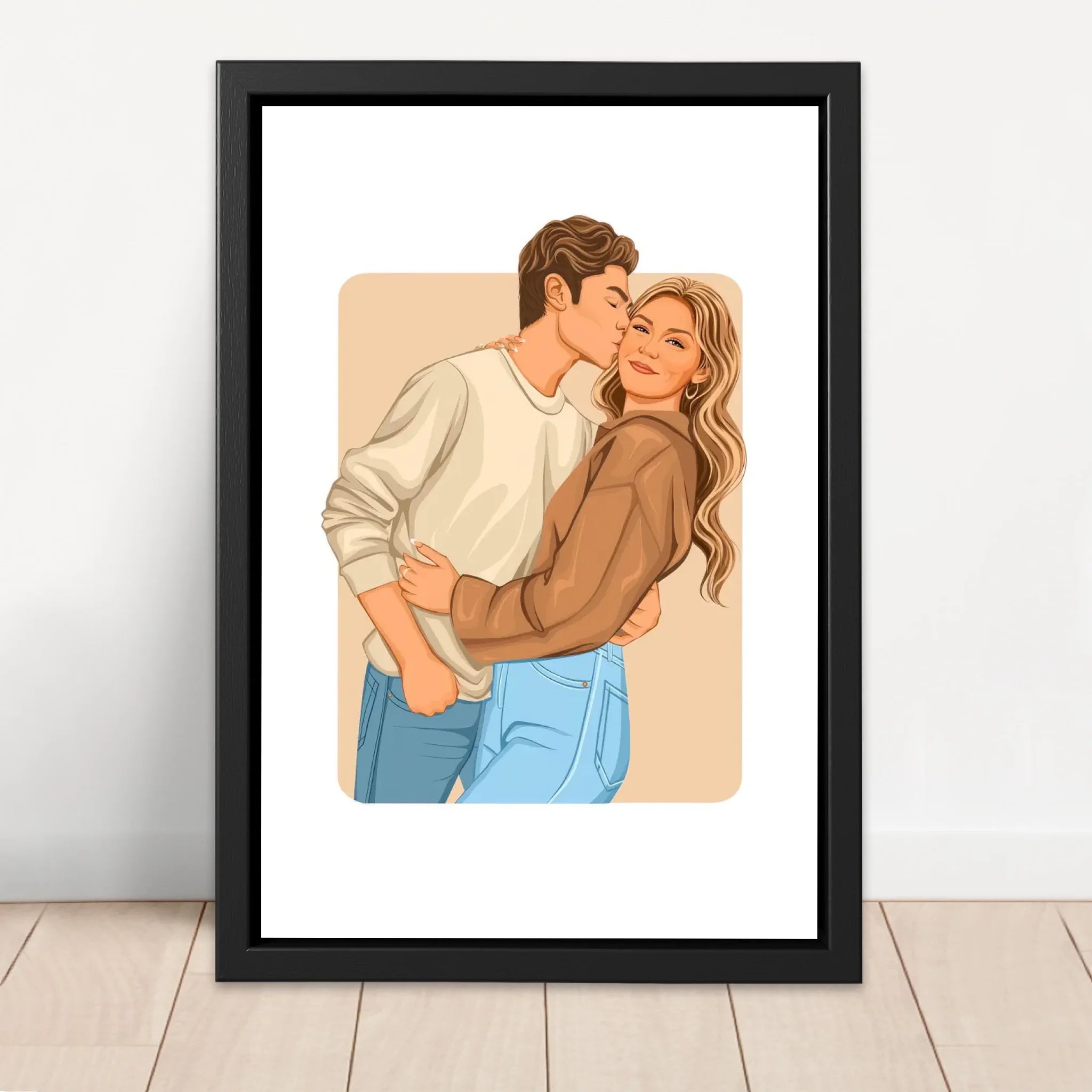 Personalisierte Leinwand – Moderne romantische Illustration