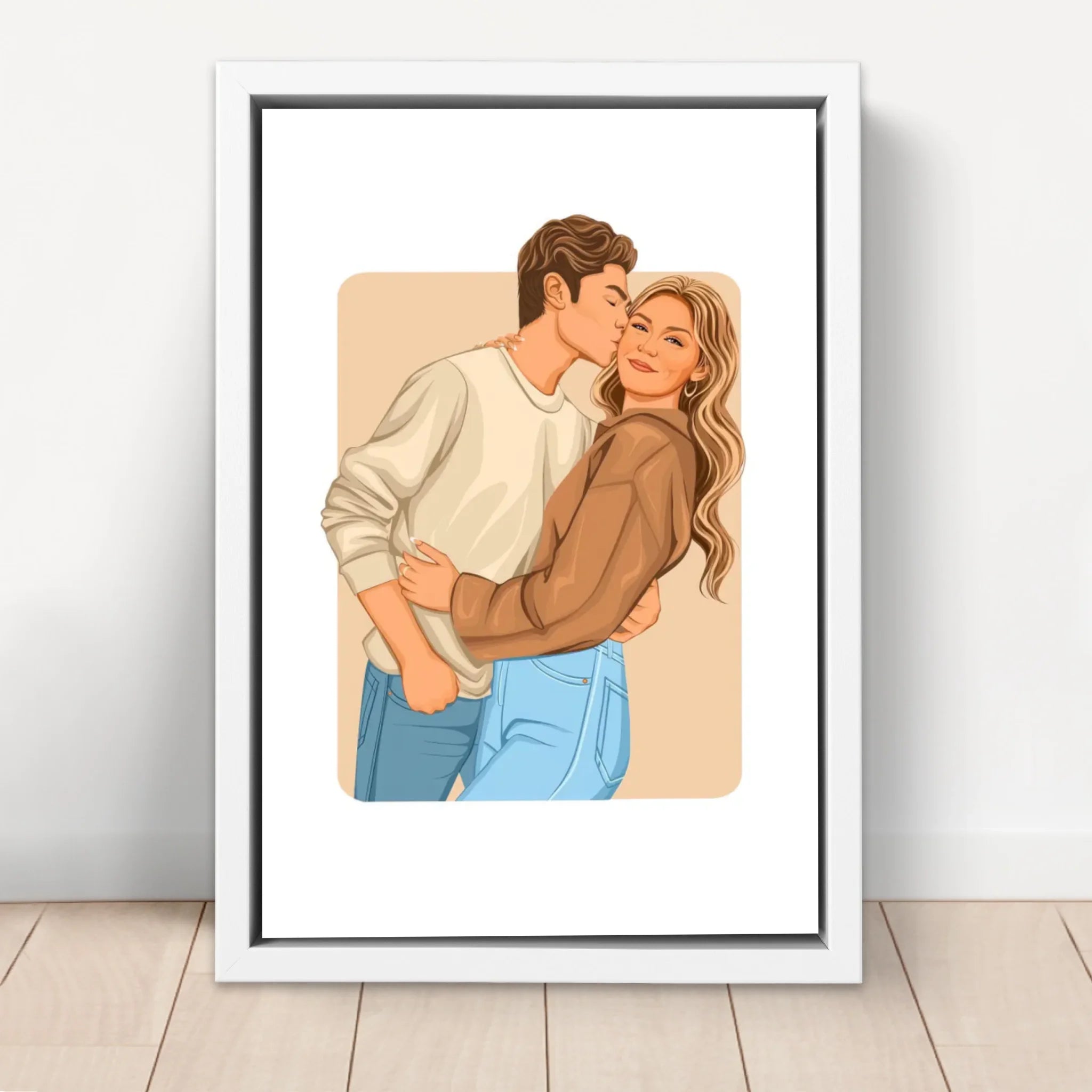 Personalisierte Leinwand – Moderne romantische Illustration