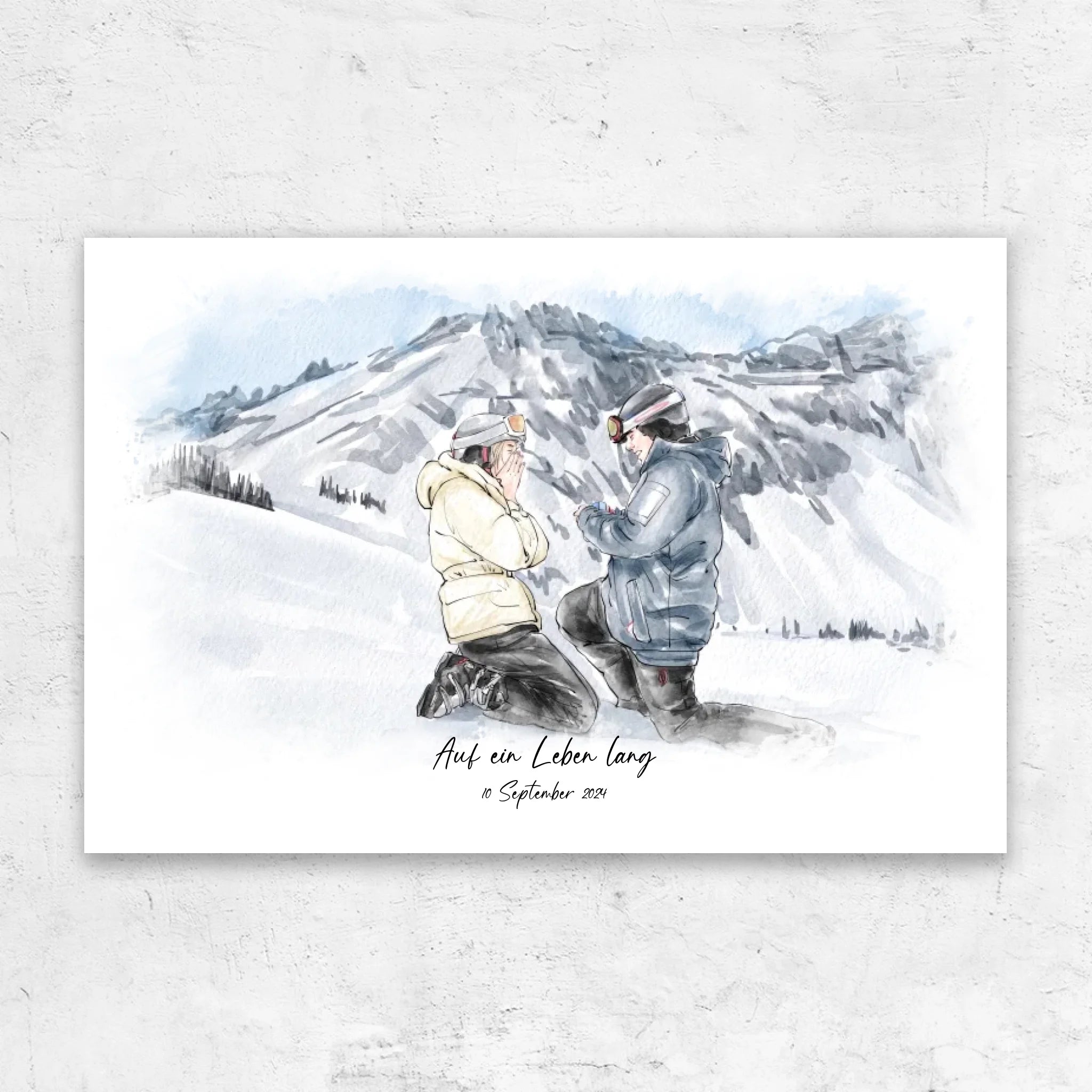 Personalisierte Leinwand – Aquarell-Porträt aus Foto