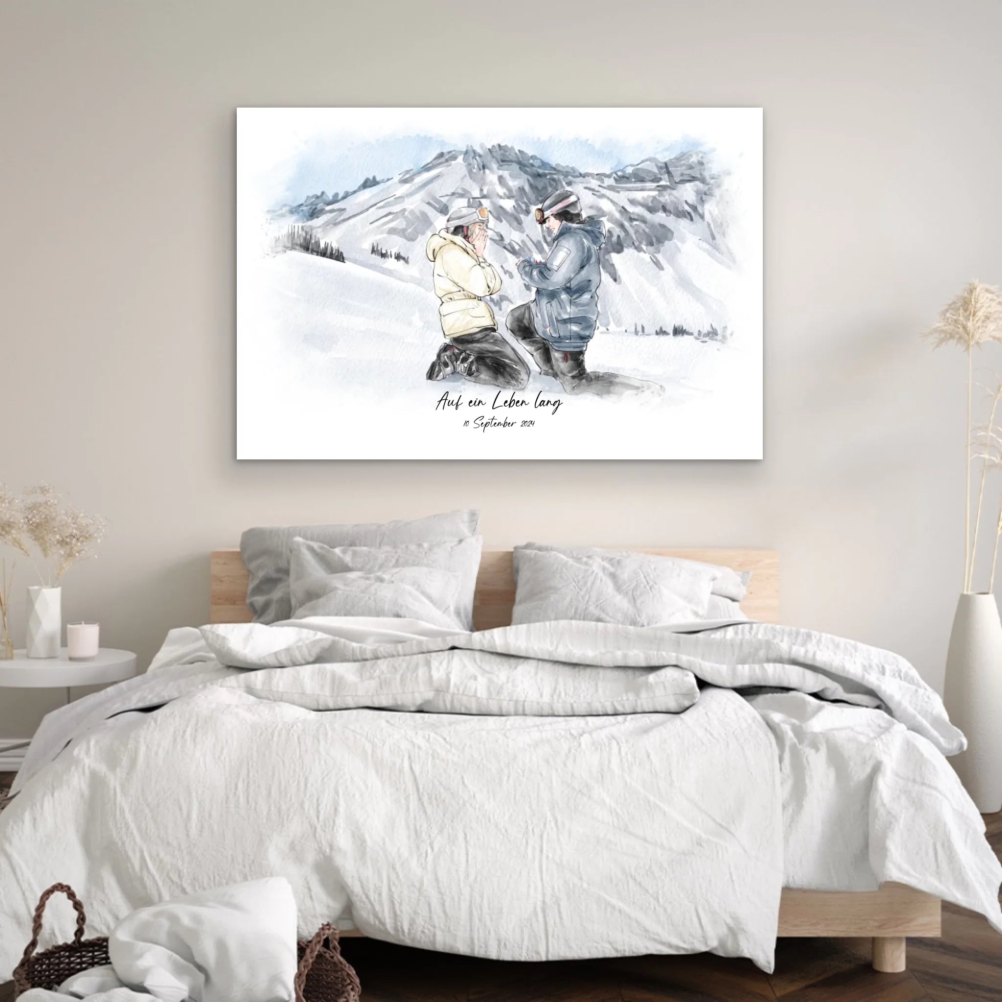 Personalisierte Leinwand – Aquarell-Porträt aus Foto