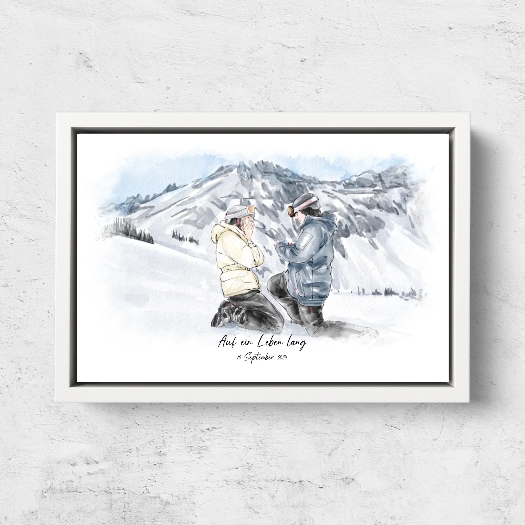 Personalisierte Leinwand – Aquarell-Porträt aus Foto