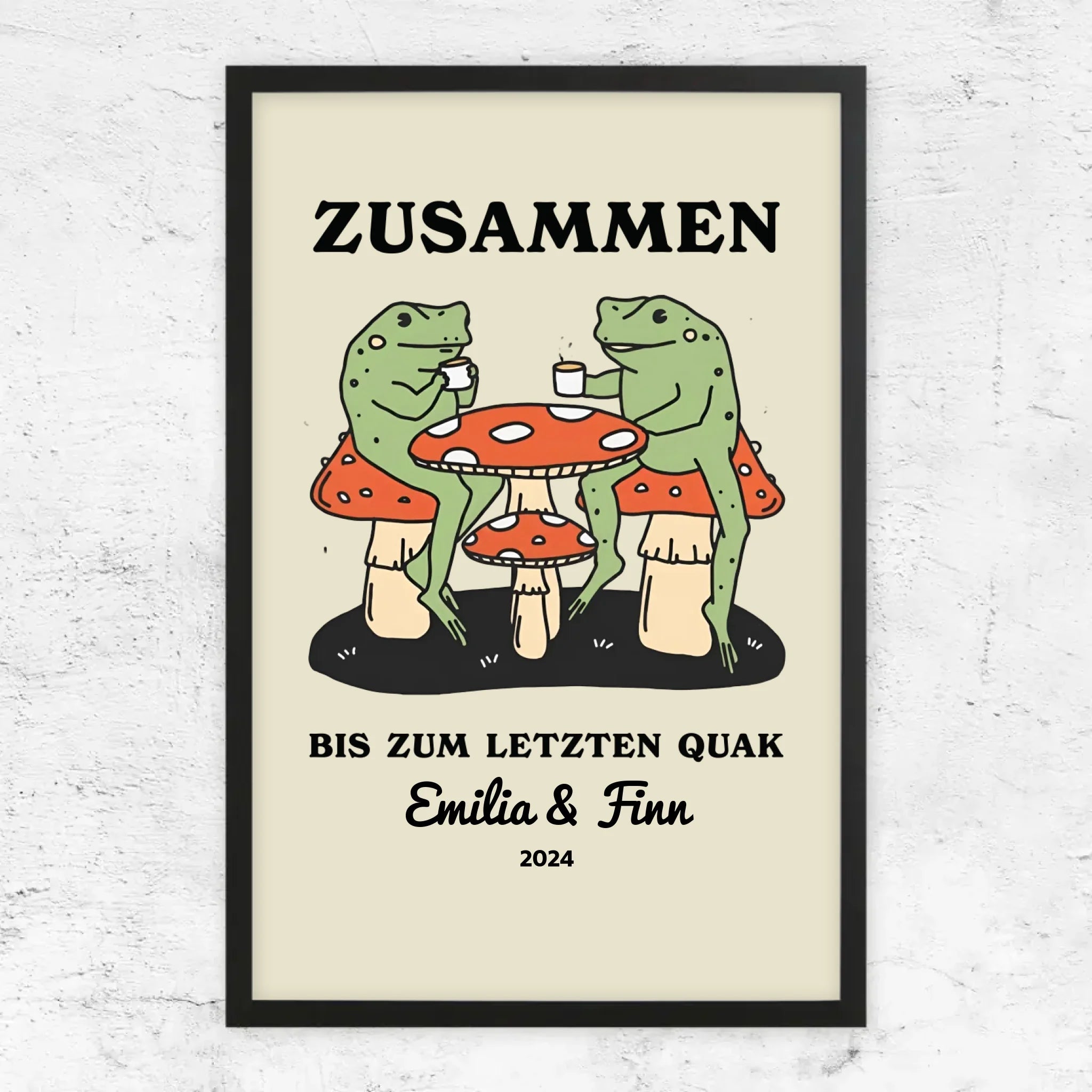 Personalisiertes Poster – Zusammen, bis wir den Löffel abgeben