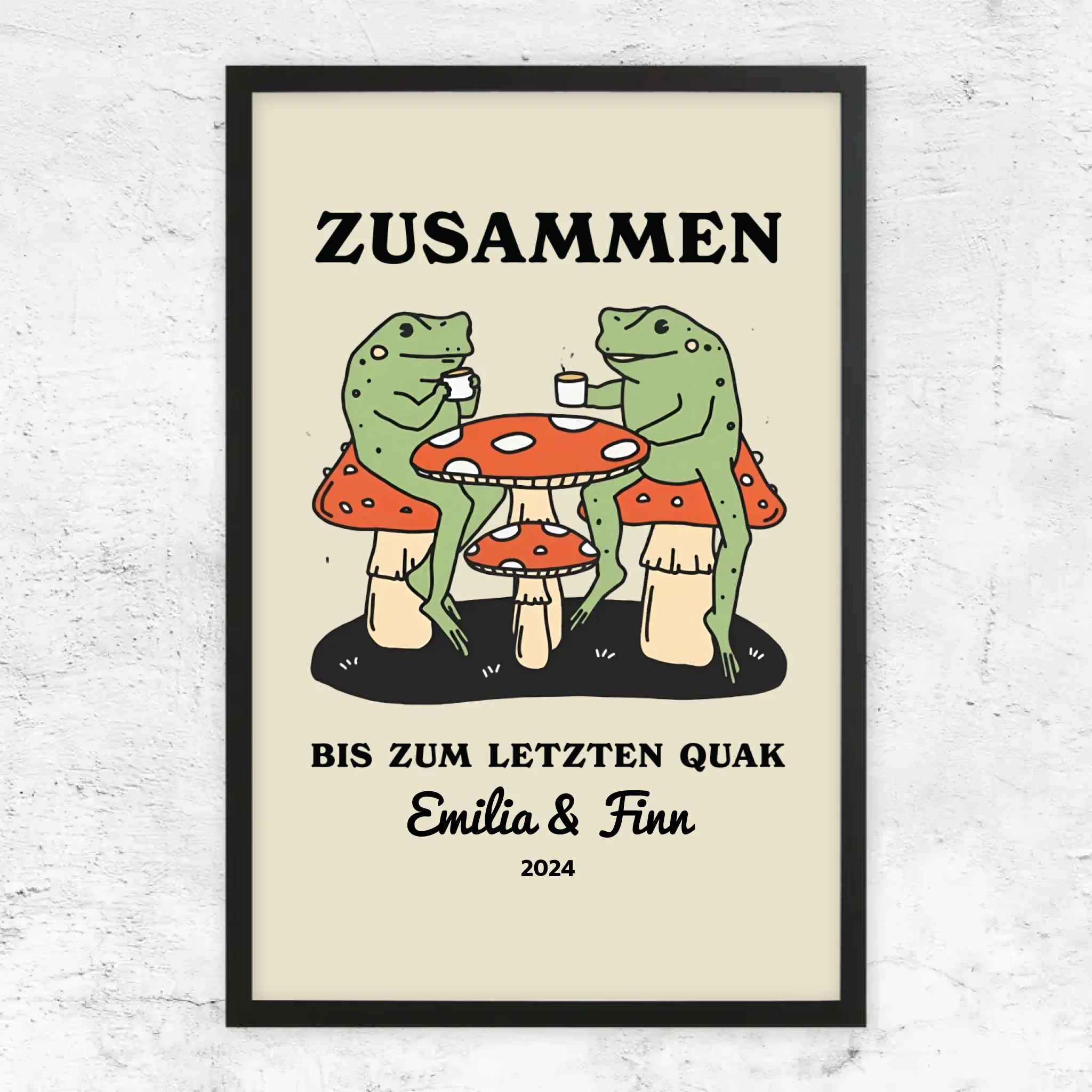 Personalisiertes Poster – Zusammen, bis wir den Löffel abgeben