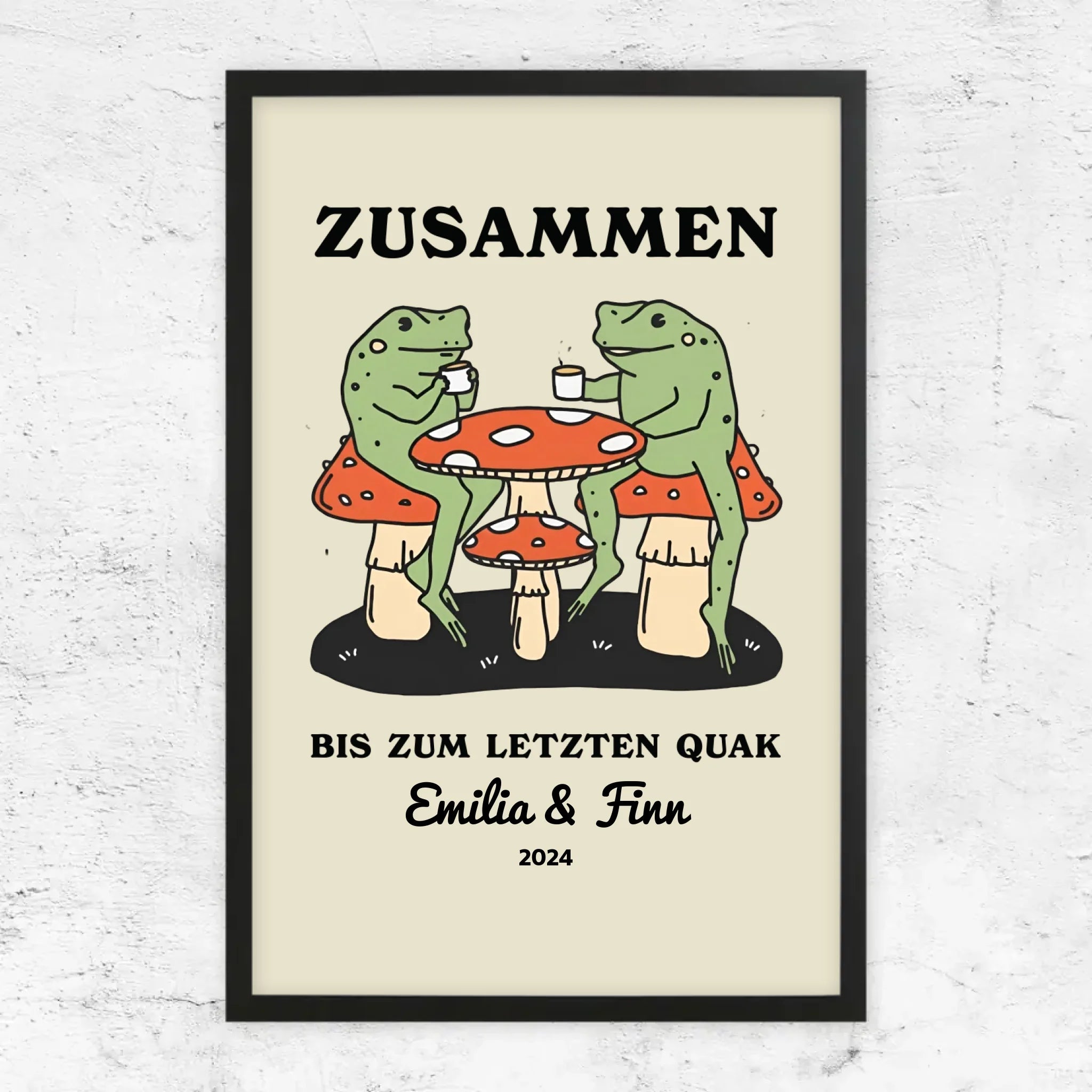 Personalisiertes Poster – Zusammen, bis wir den Löffel abgeben