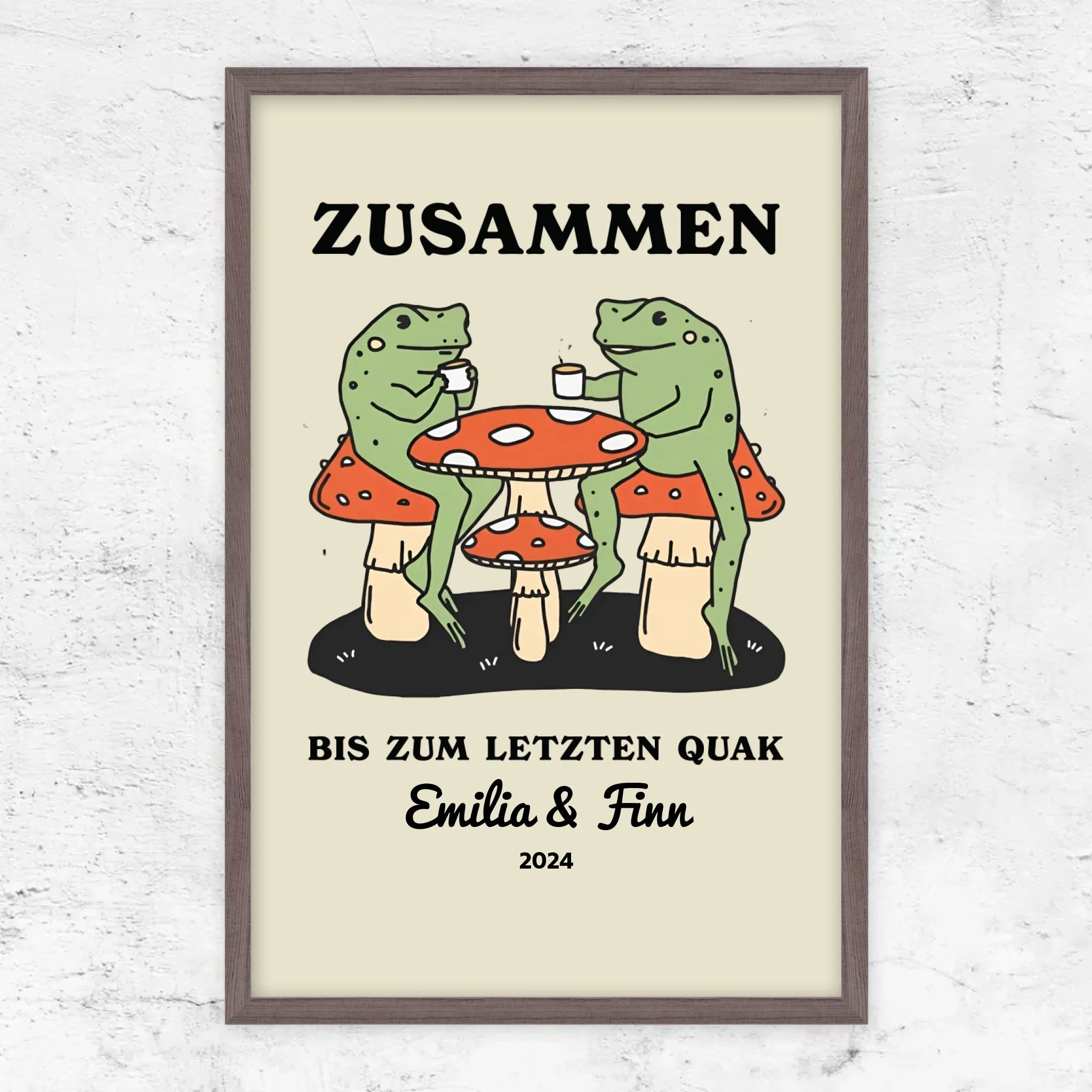 Personalisiertes Poster – Zusammen, bis wir den Löffel abgeben