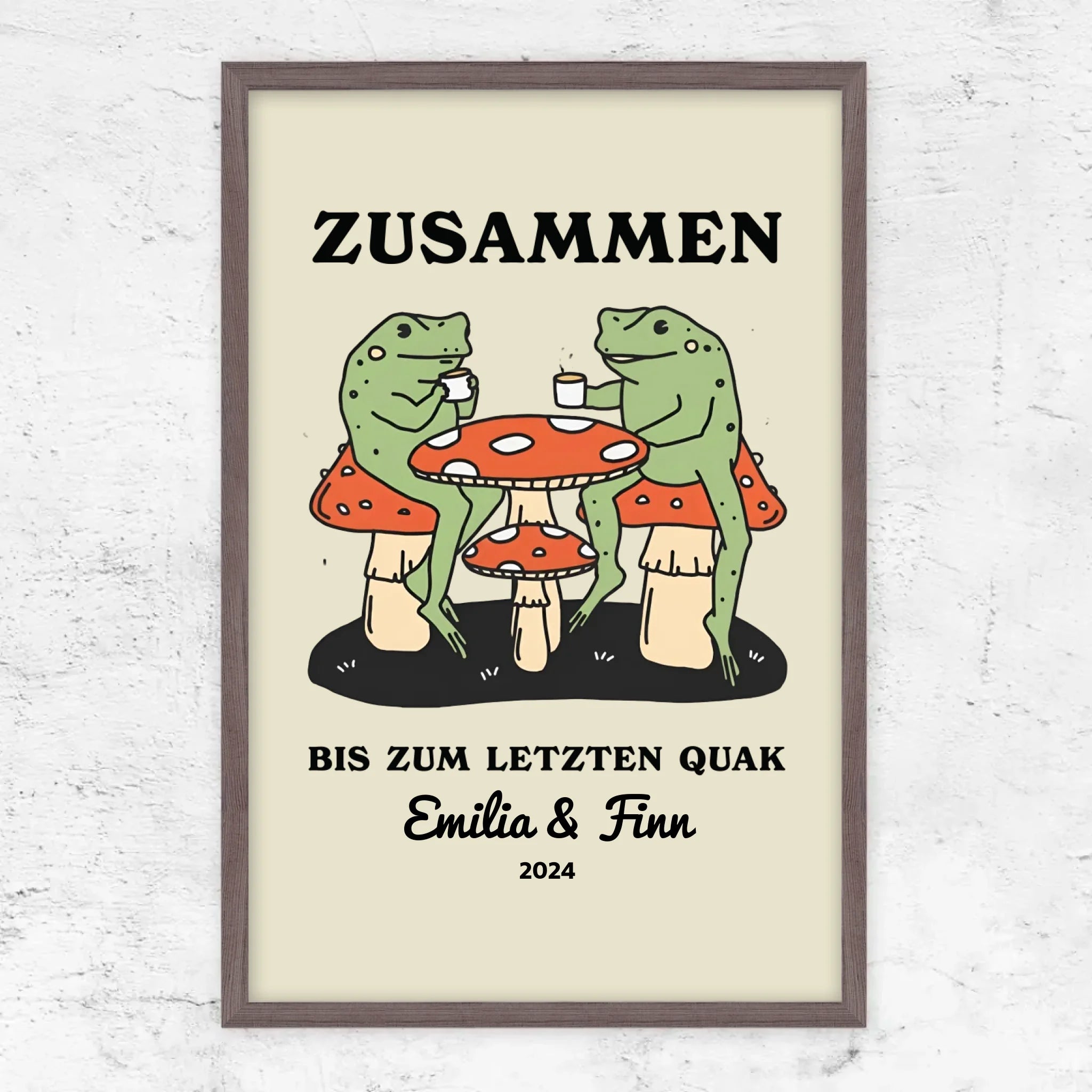 Personalisiertes Poster – Zusammen, bis wir den Löffel abgeben