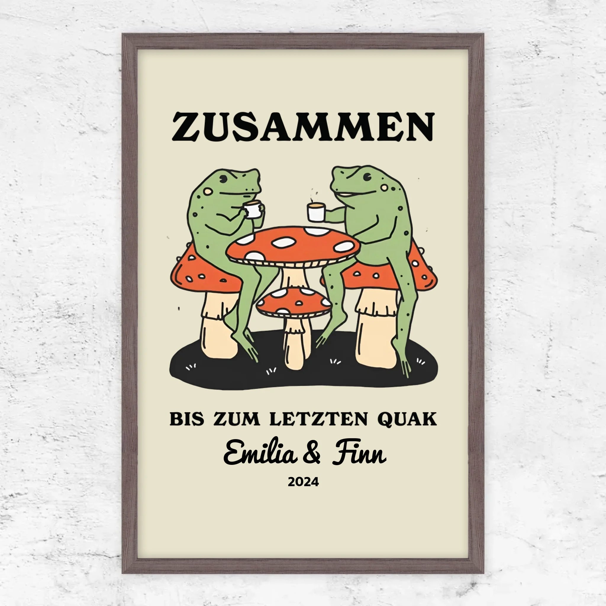 Personalisiertes Poster – Zusammen, bis wir den Löffel abgeben