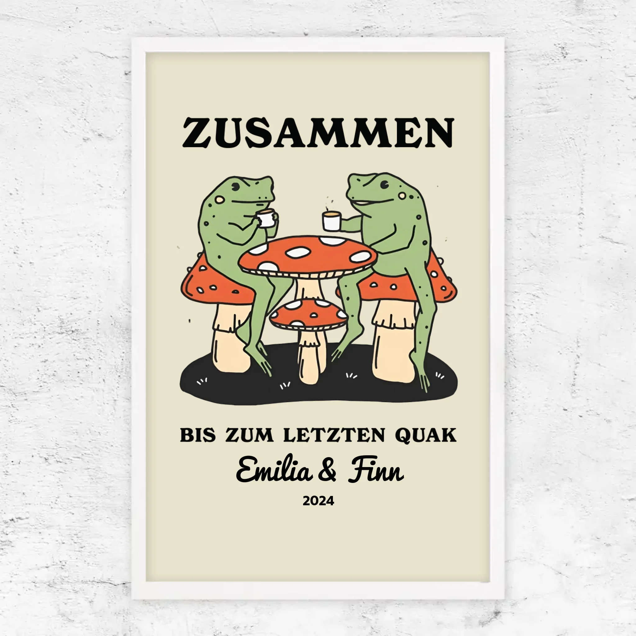 Personalisiertes Poster – Zusammen, bis wir den Löffel abgeben