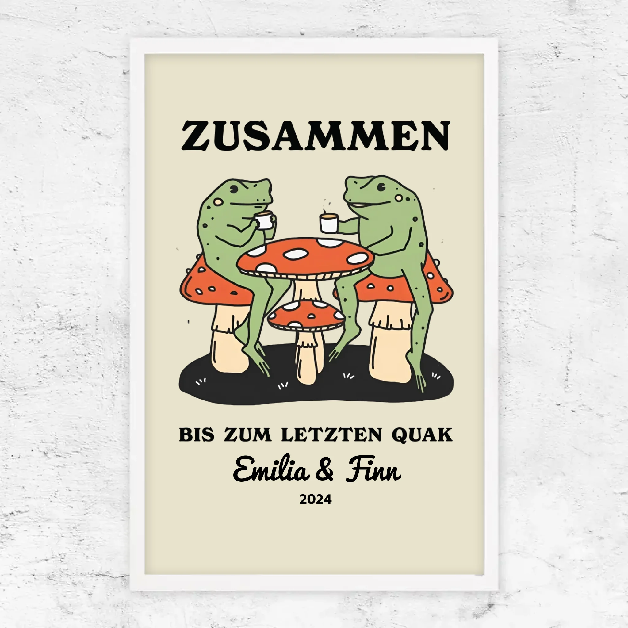 Personalisiertes Poster – Zusammen, bis wir den Löffel abgeben