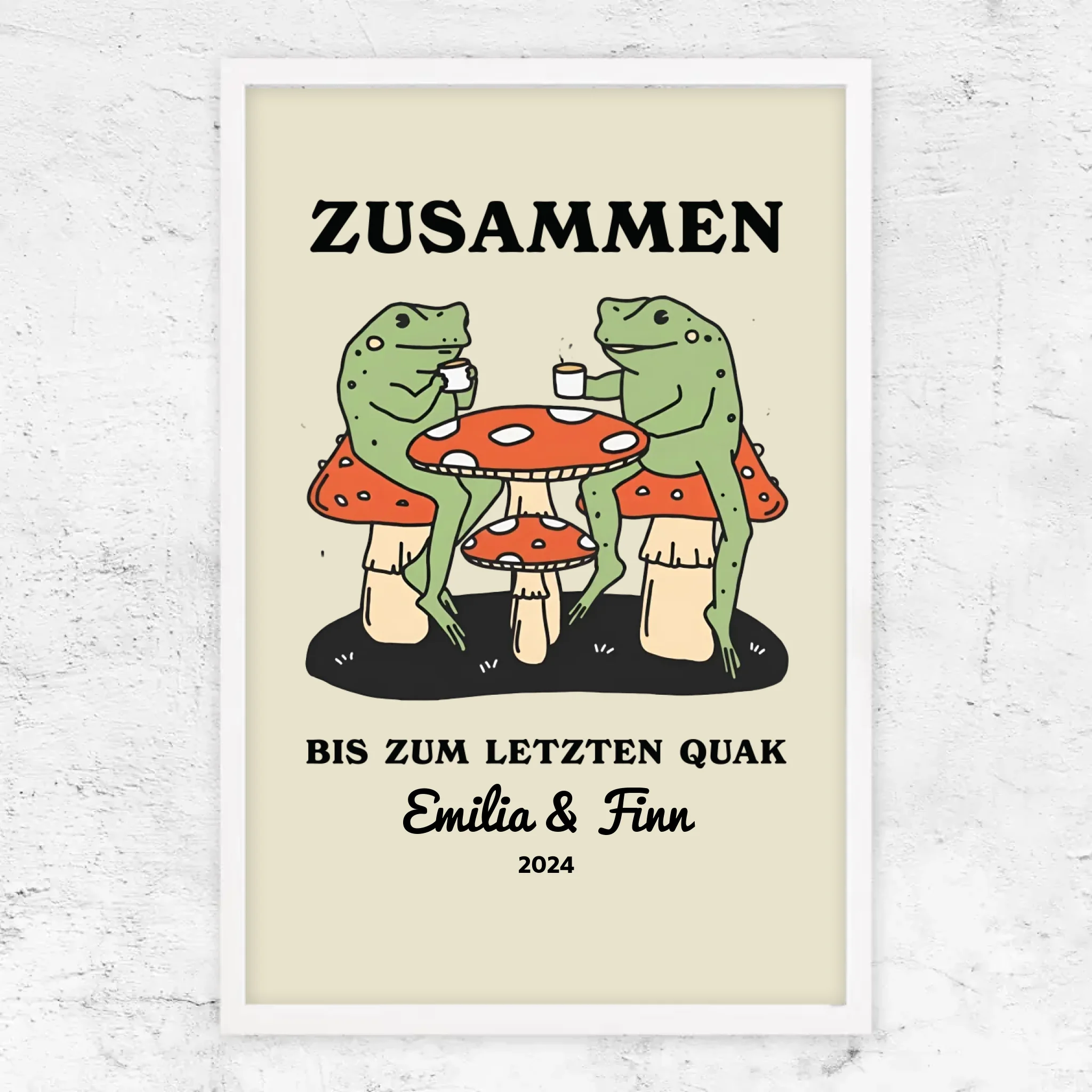 Personalisiertes Poster – Zusammen, bis wir den Löffel abgeben