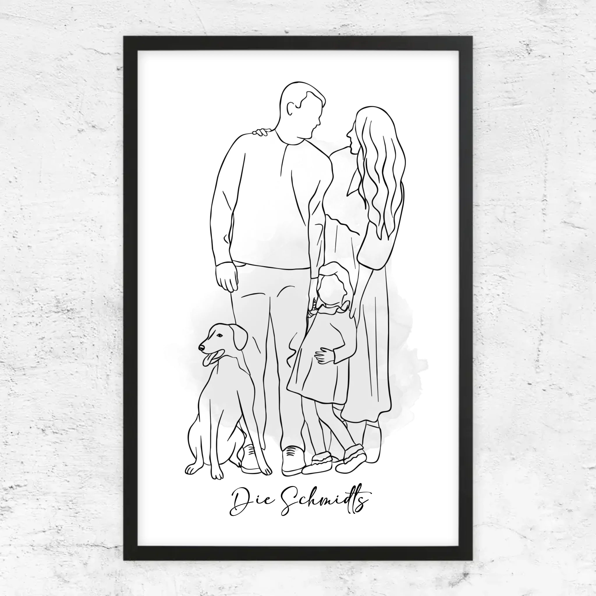 Personalisiertes Poster – Einzeilige Zeichnung