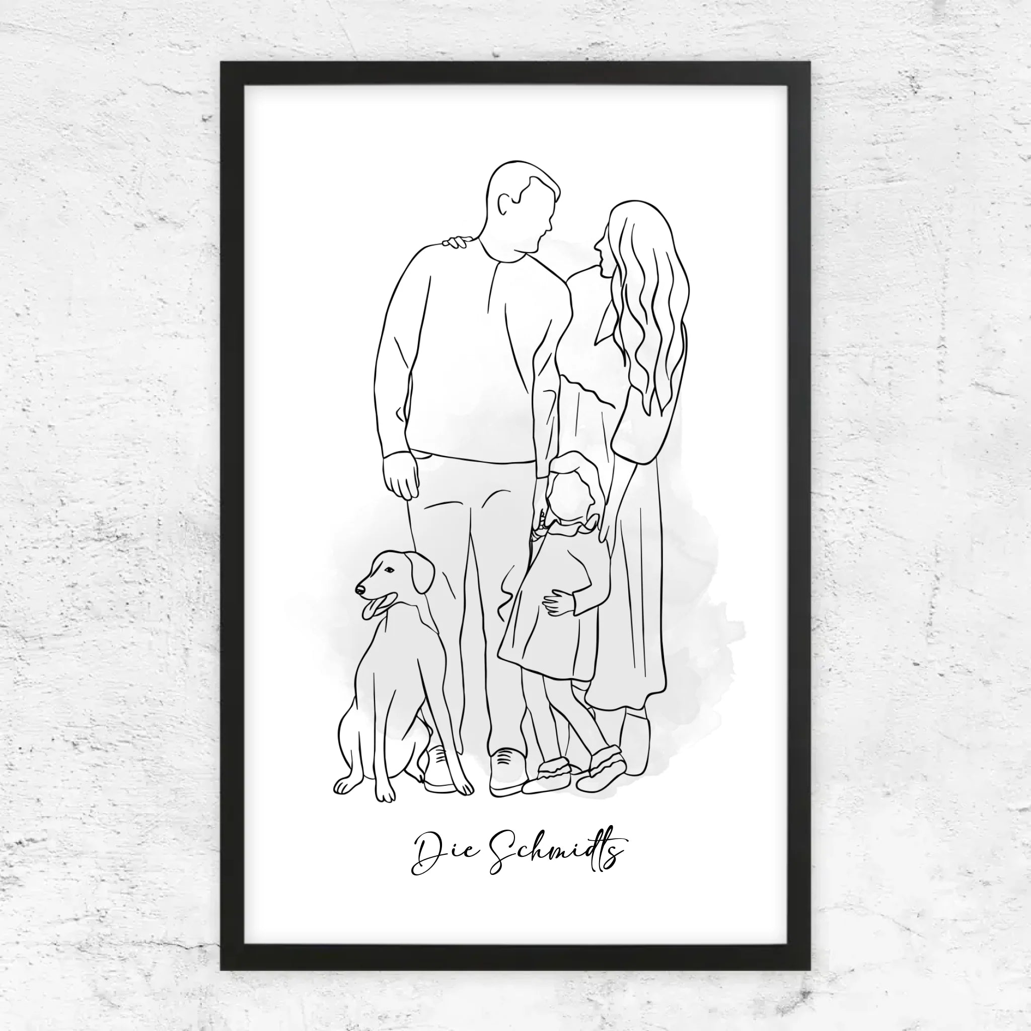 Personalisiertes Poster – Einzeilige Zeichnung