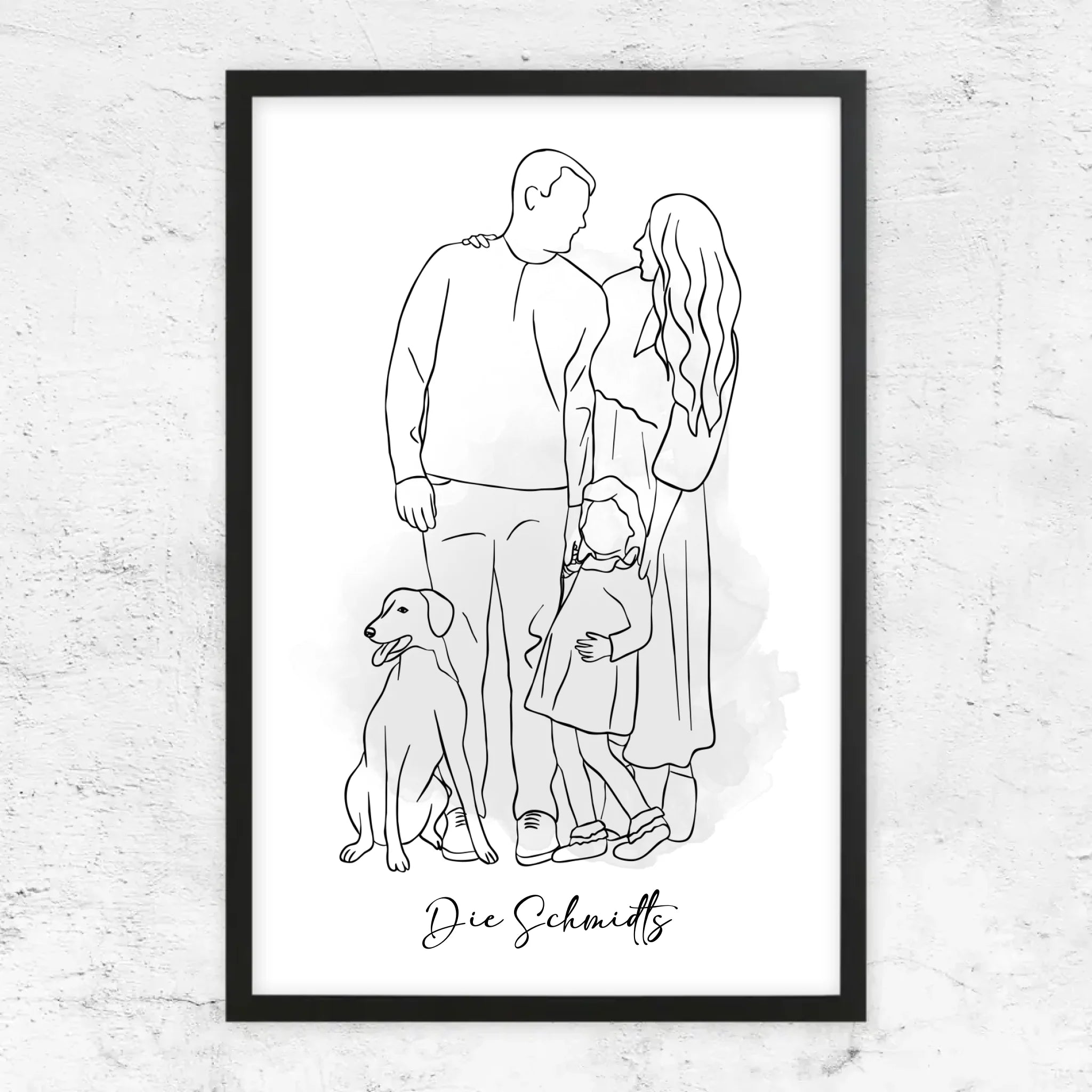 Personalisiertes Poster – Einzeilige Zeichnung