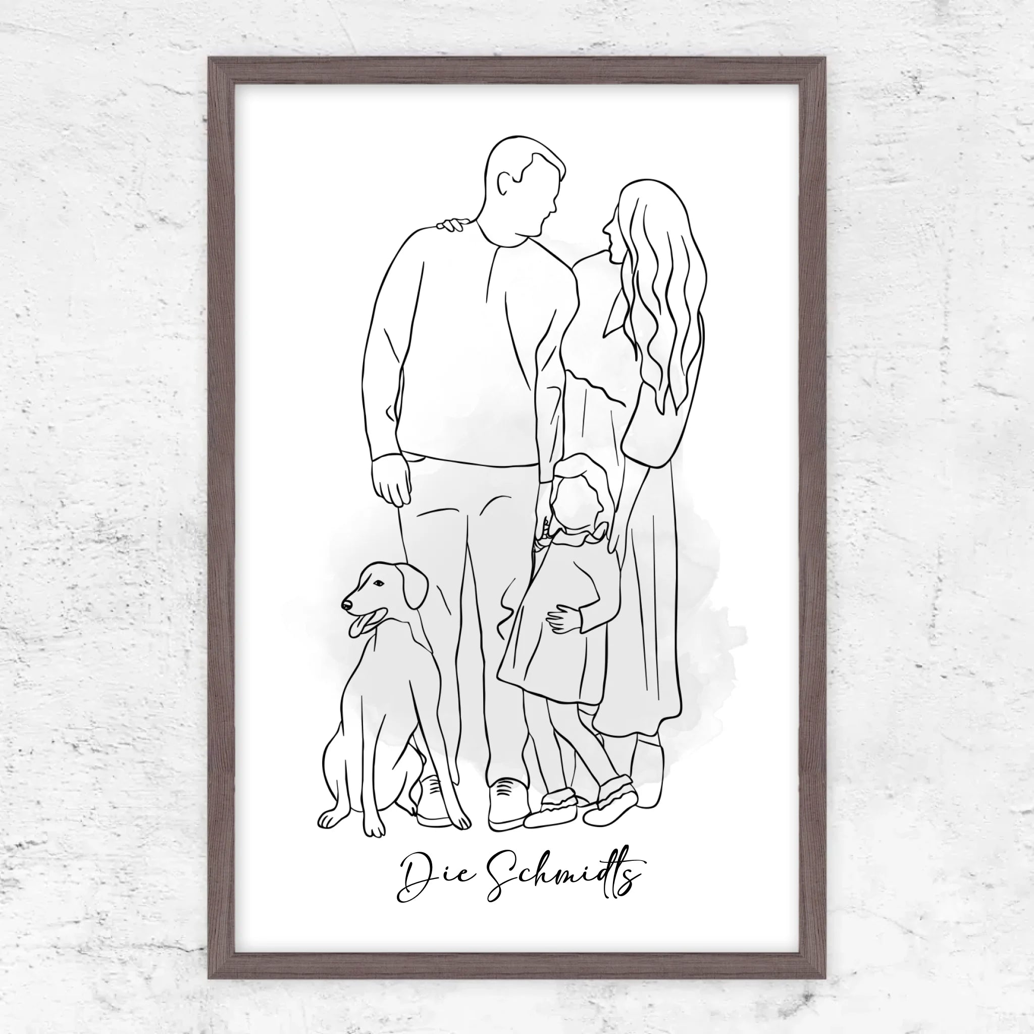 Personalisiertes Poster – Einzeilige Zeichnung