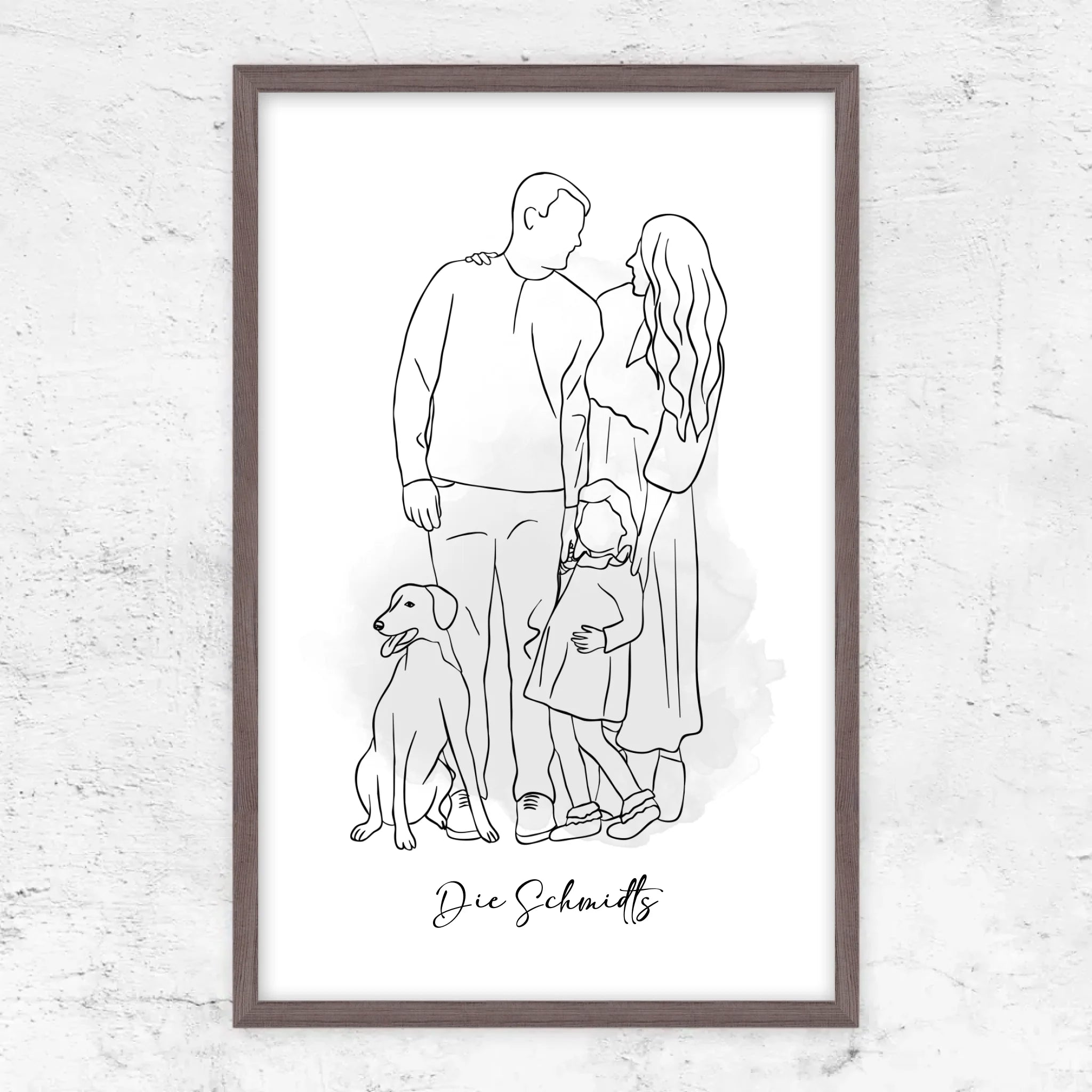 Personalisiertes Poster – Einzeilige Zeichnung