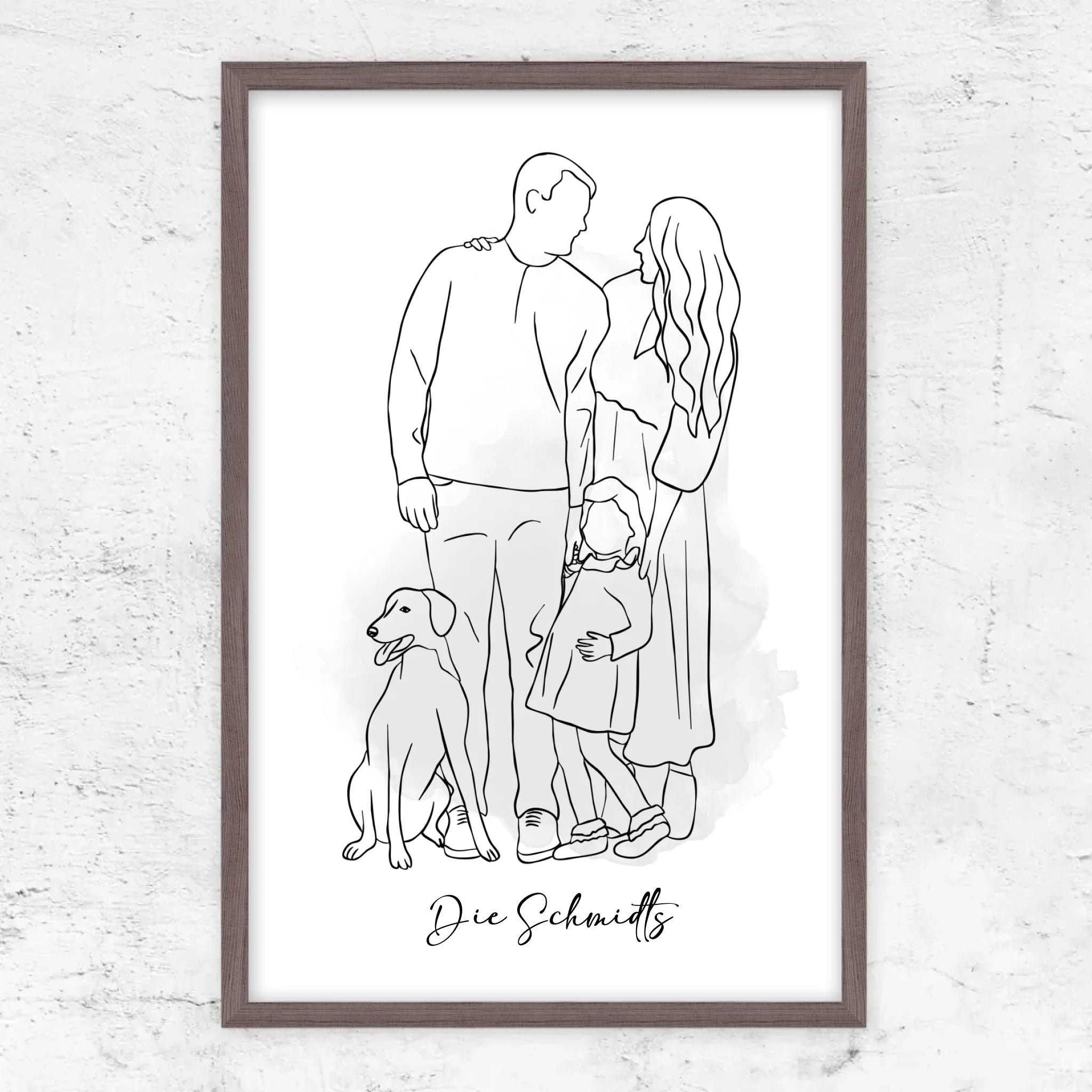 Personalisiertes Poster – Einzeilige Zeichnung