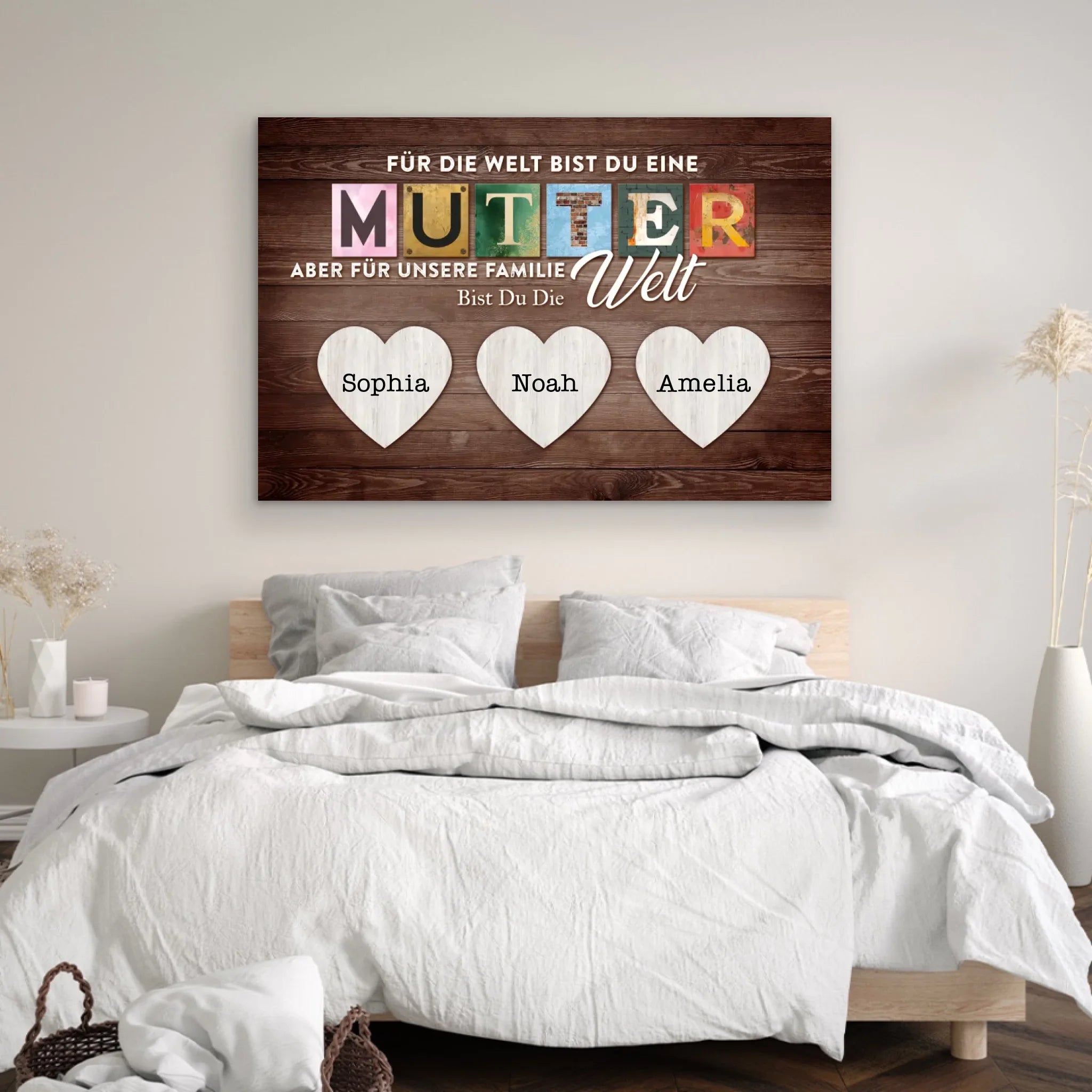 Personalisierte Leinwand - Mamas Bedeutung für die Familie