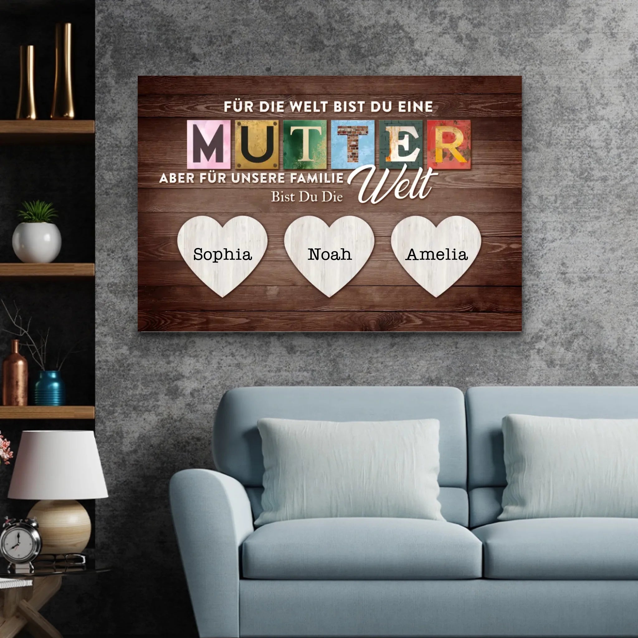 Personalisierte Leinwand - Mamas Bedeutung für die Familie