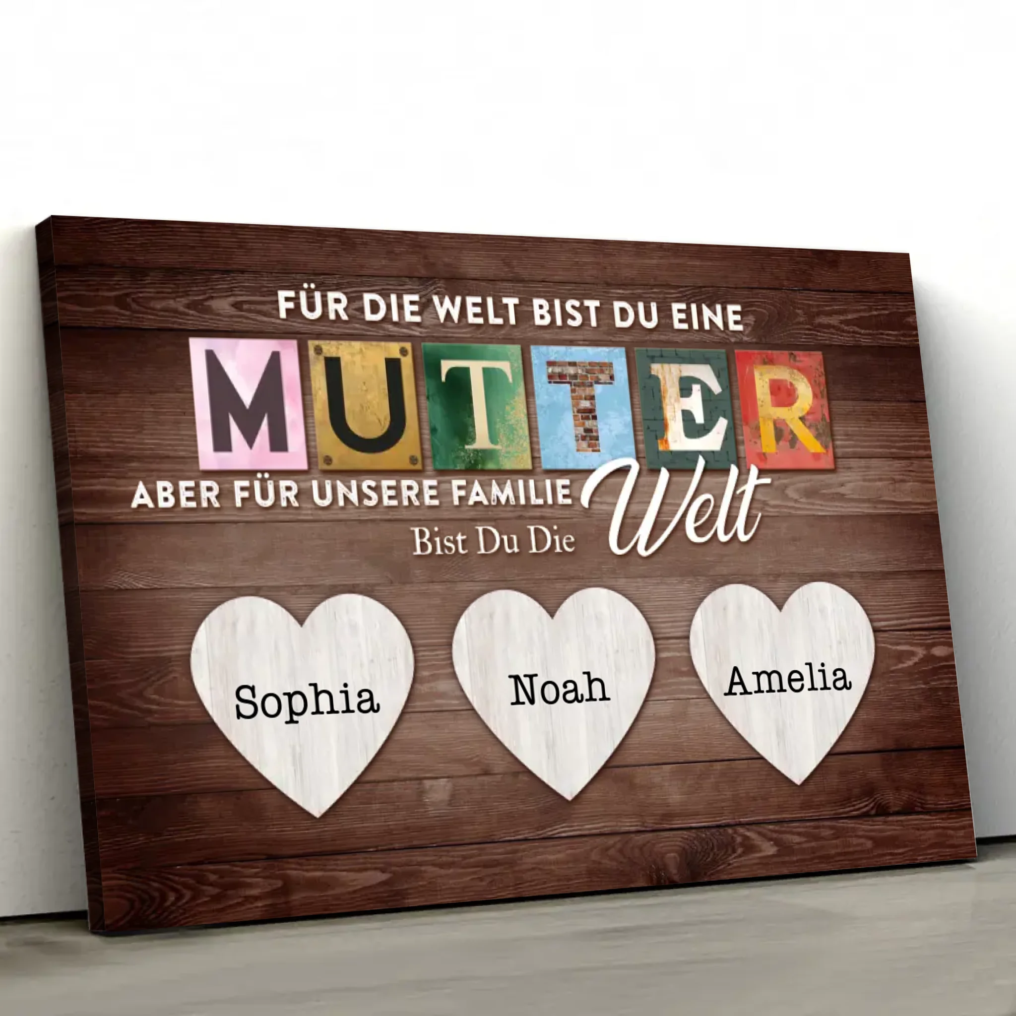 Personalisierte Leinwand - Mamas Bedeutung für die Familie