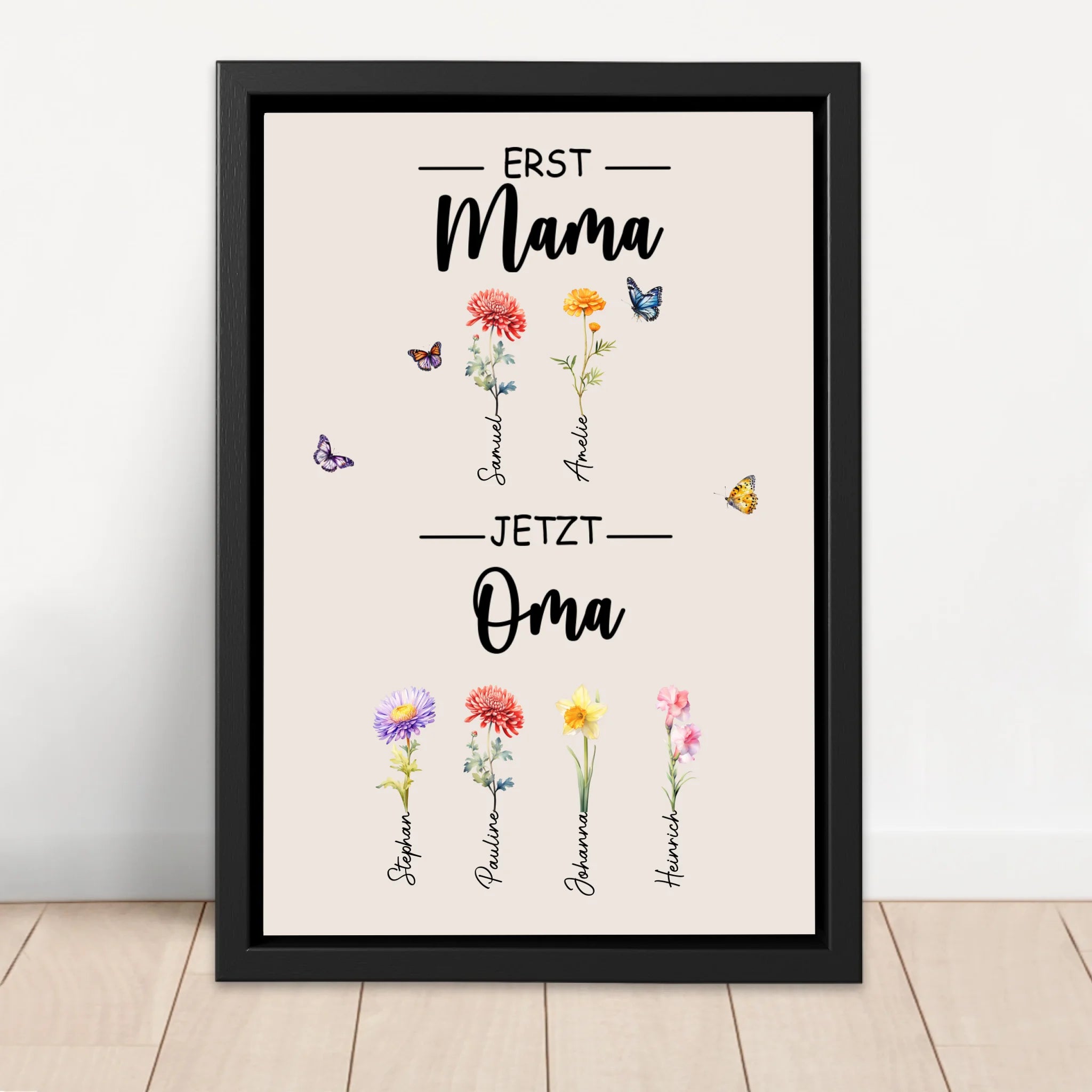 Personalisierte Leinwand "Erst Mama, jetzt Oma"