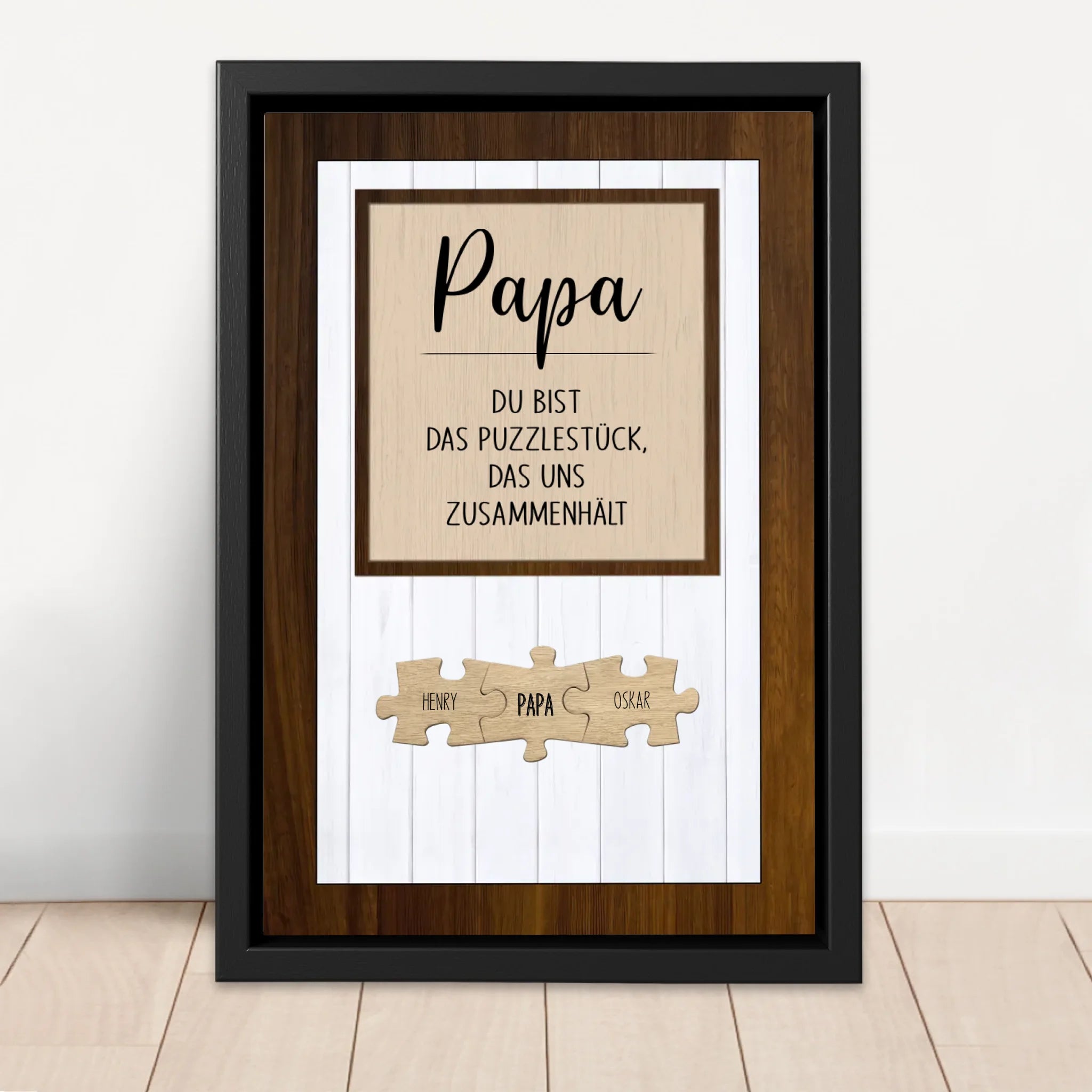 Personalisierte Leinwand – Papa, du bist das Puzzleteil, das uns zusammenhält