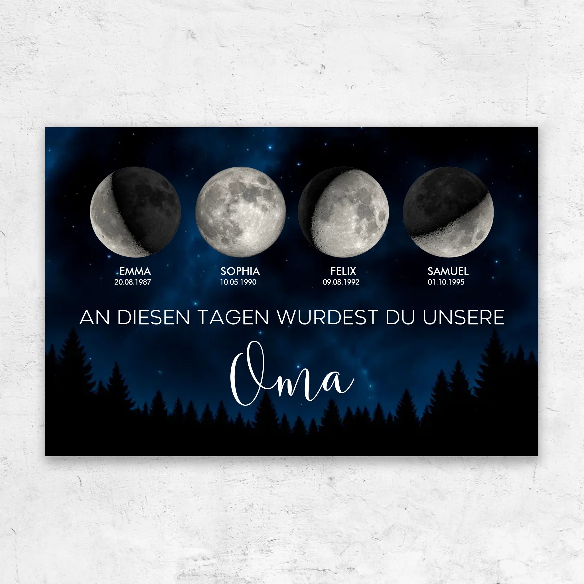 Personalisierte Leinwand – An diesen Tagen wurdest du unsere Oma