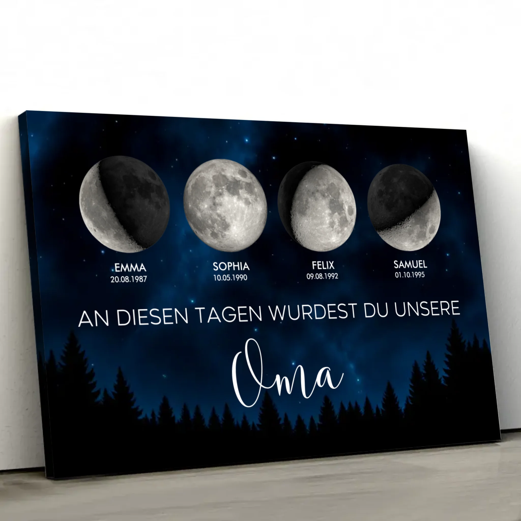 Personalisierte Leinwand – An diesen Tagen wurdest du unsere Oma