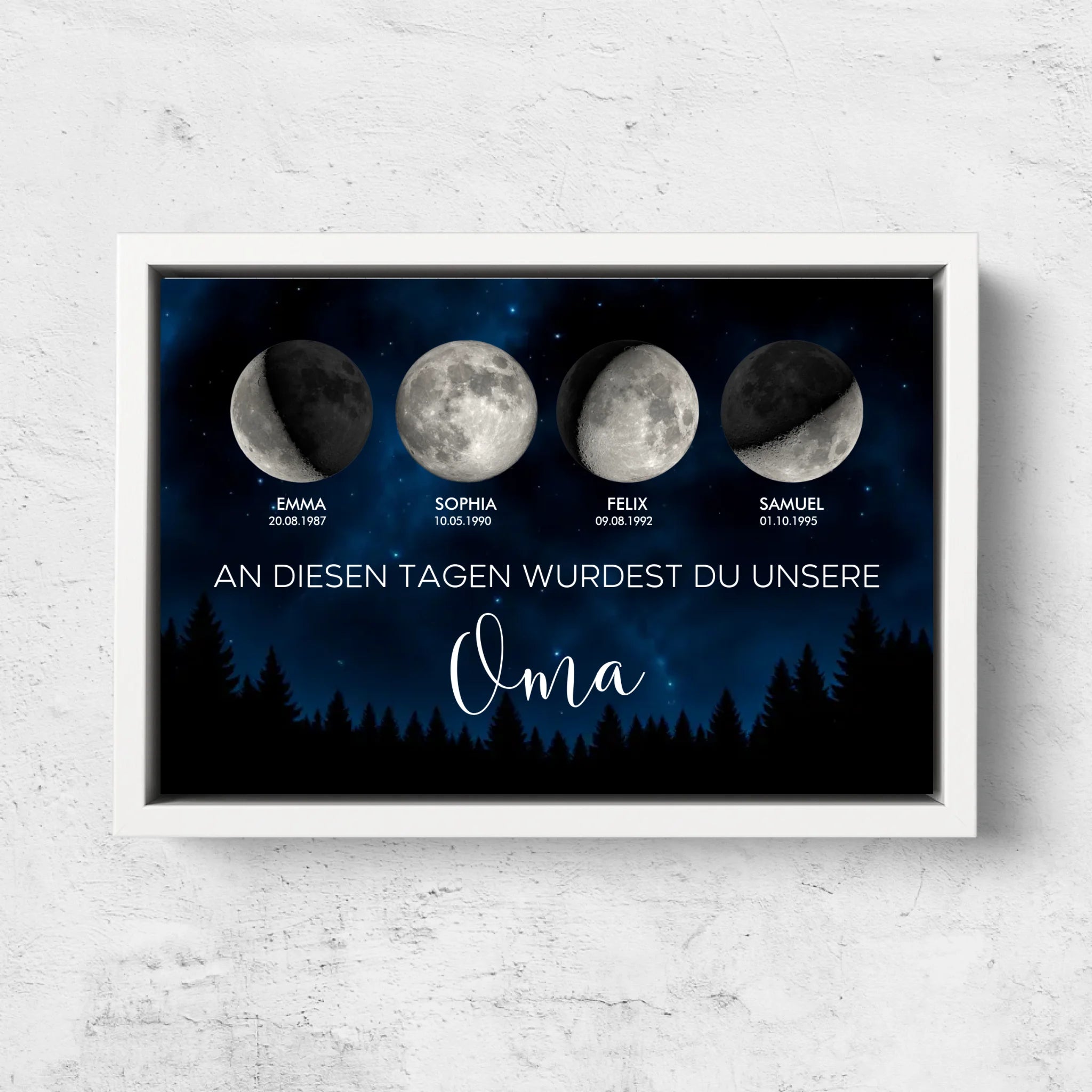 Personalisierte Leinwand – An diesen Tagen wurdest du unsere Oma