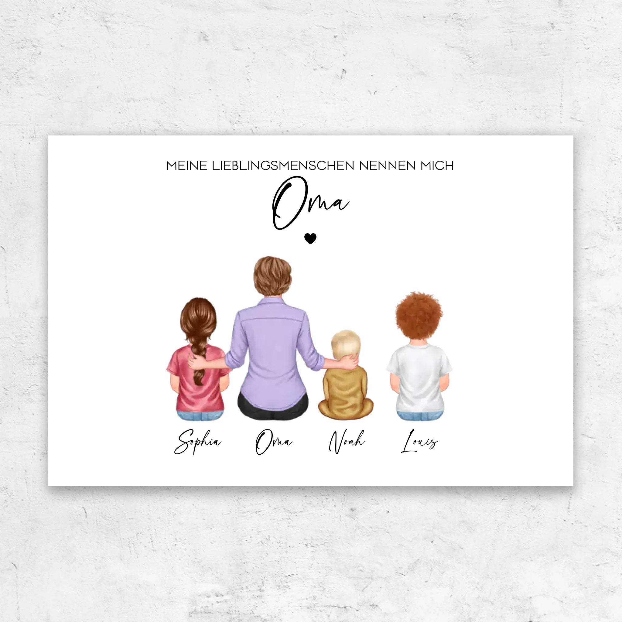 Personalisierte Leinwand – Meine Lieblingsmenschen nennen mich Oma