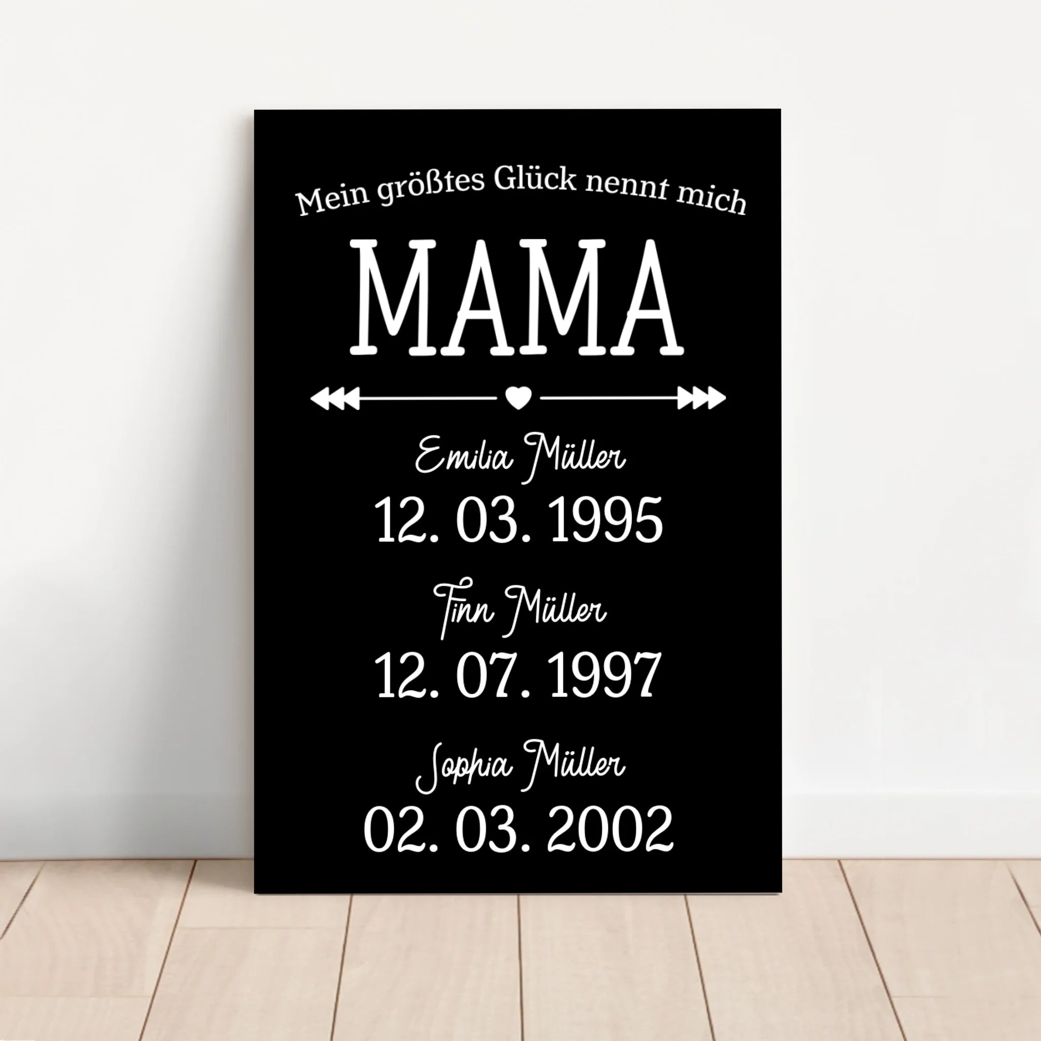 Personalisierte Leinwand – Mamas größtes Glück