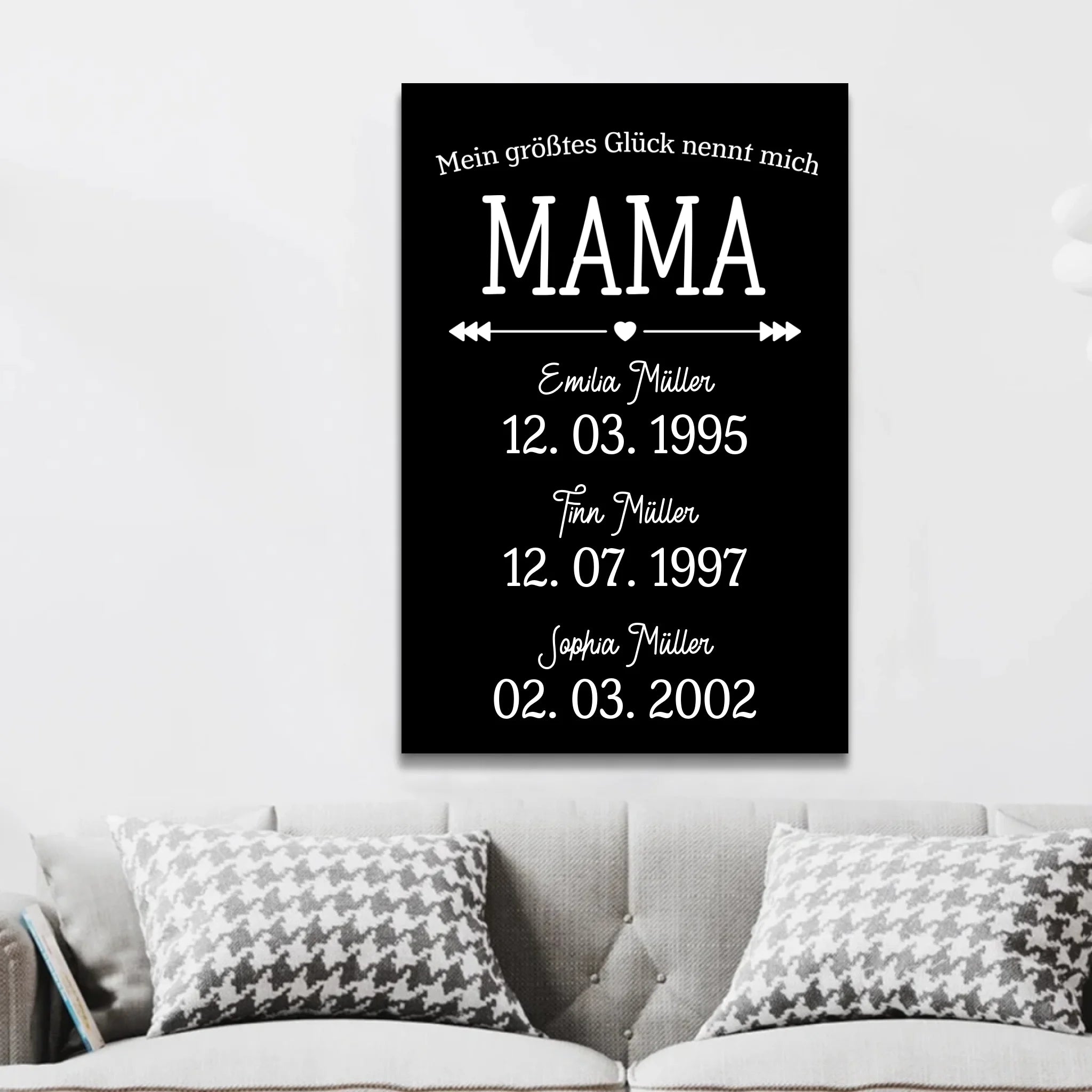 Personalisierte Leinwand – Mamas größtes Glück