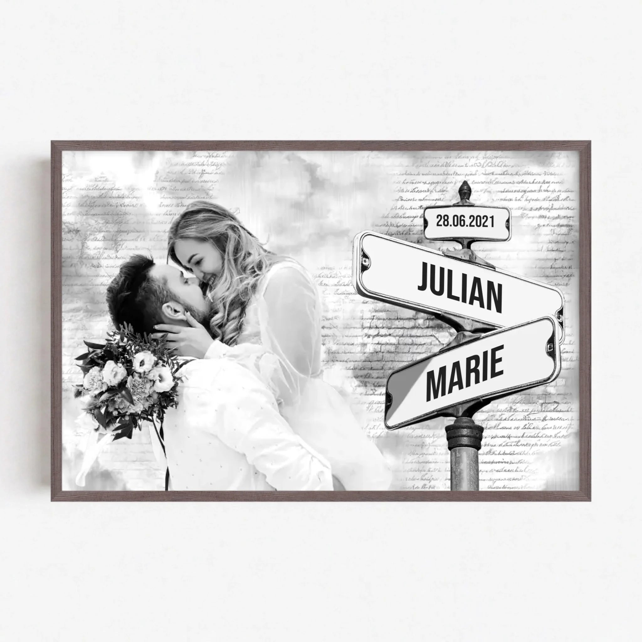 Live Mockup - Frame Poster - Wood - 90x60