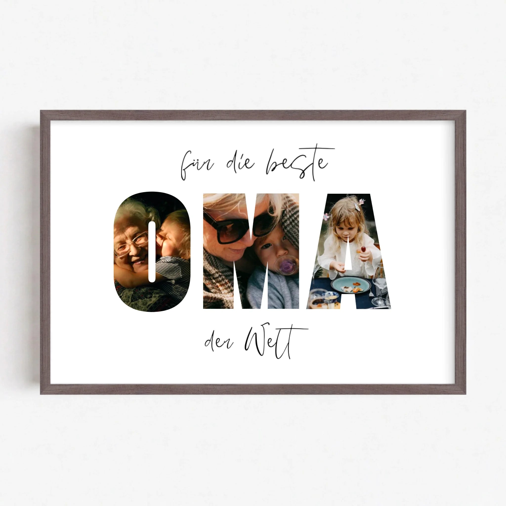 Live Mockup - Frame Poster - Wood - 75x50