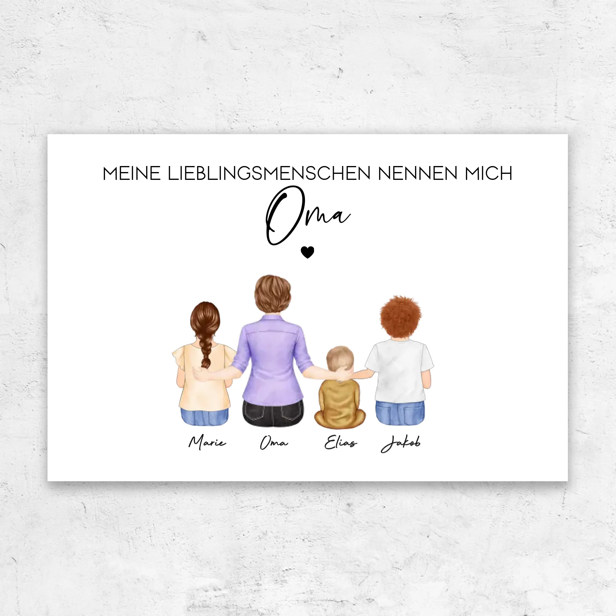 Personalisierte Leinwand – Meine Lieblingsmenschen nennen mich Oma