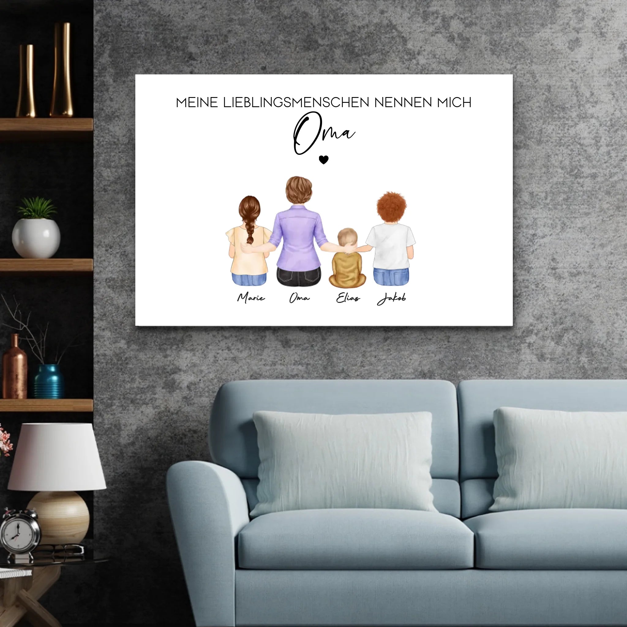 Personalisierte Leinwand – Meine Lieblingsmenschen nennen mich Oma