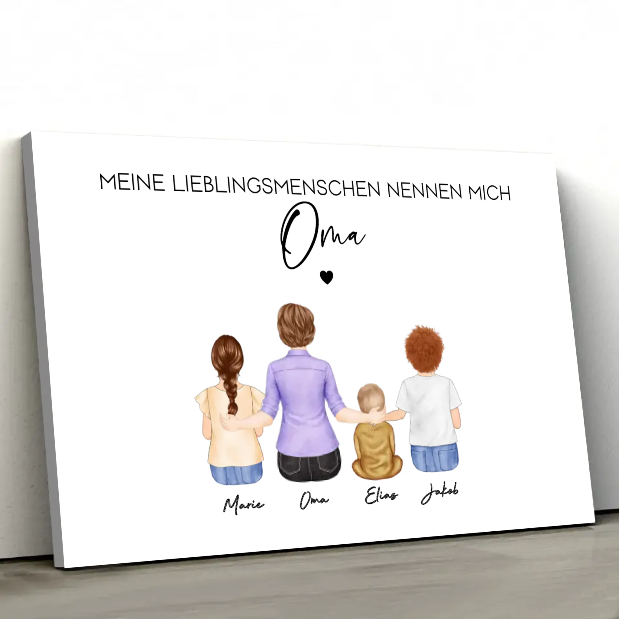 Personalisierte Leinwand – Meine Lieblingsmenschen nennen mich Oma