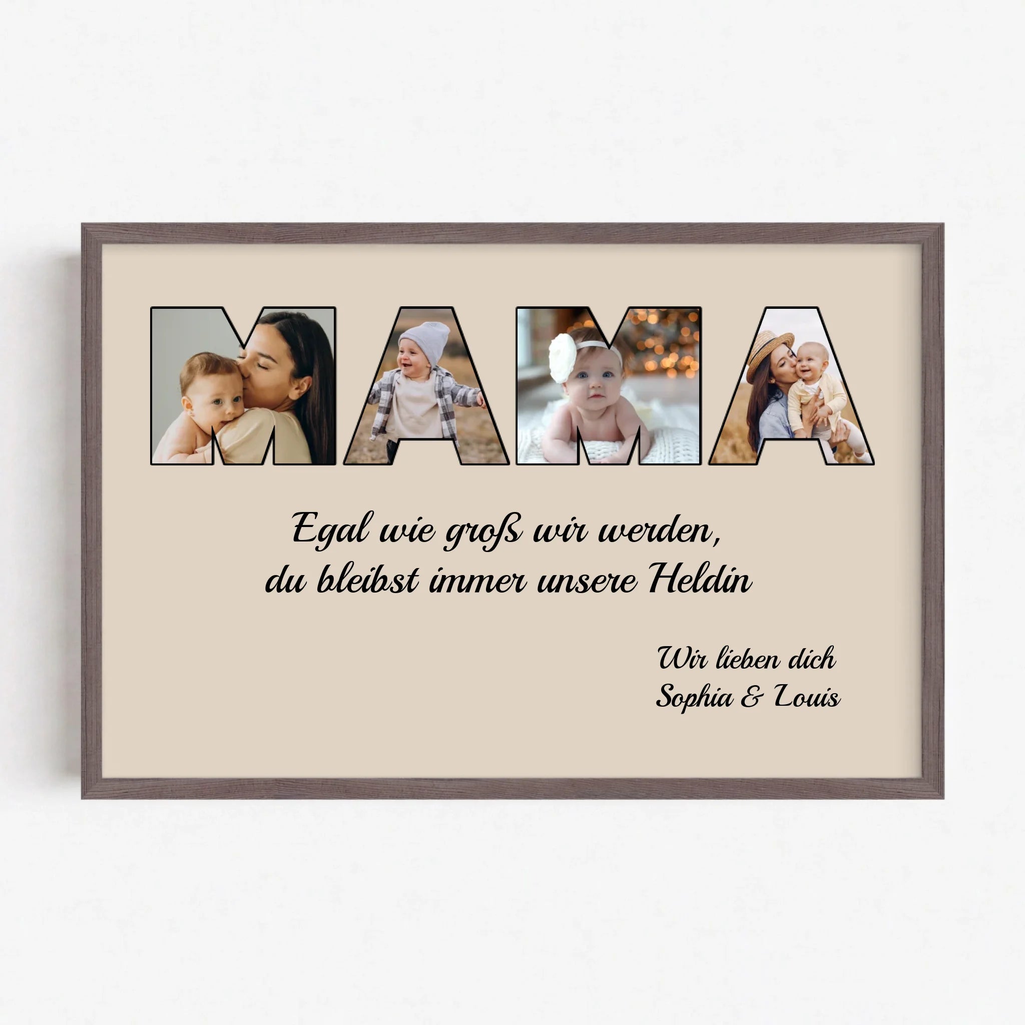 Live Mockup - Frame Poster - Wood - 75x50