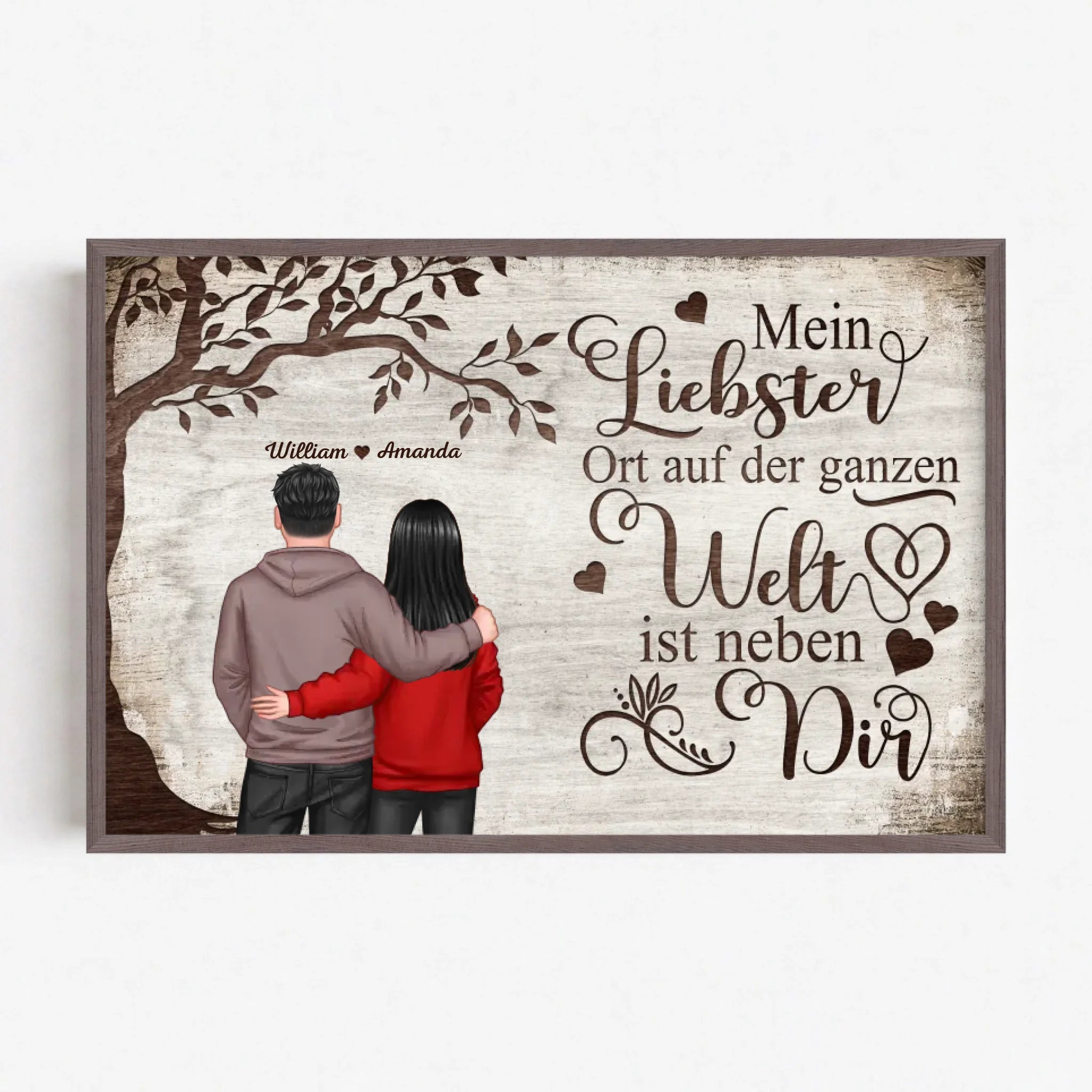Live Mockup - Frame Poster - Wood - 90x60