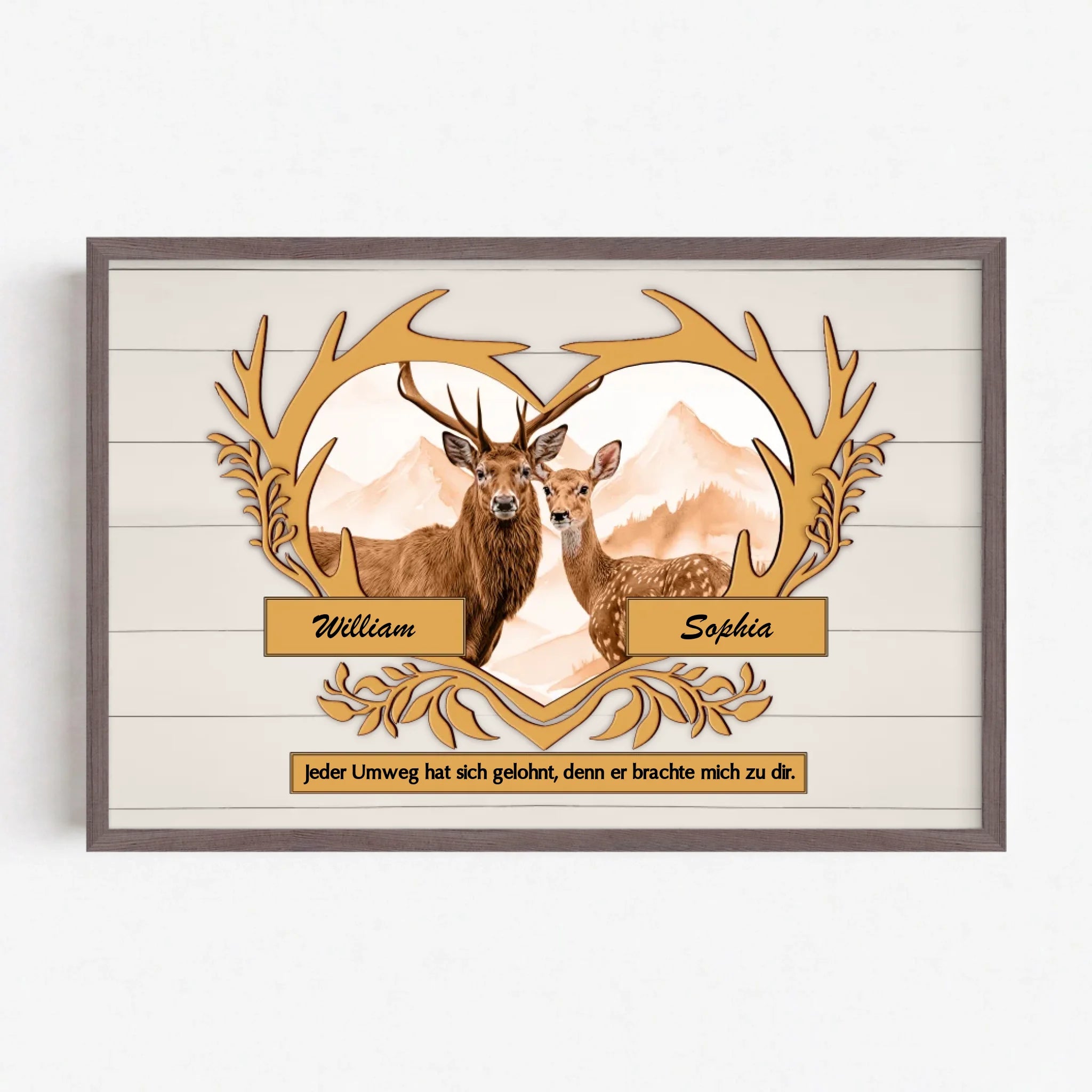 Live Mockup - Frame Poster - Wood - 75x50