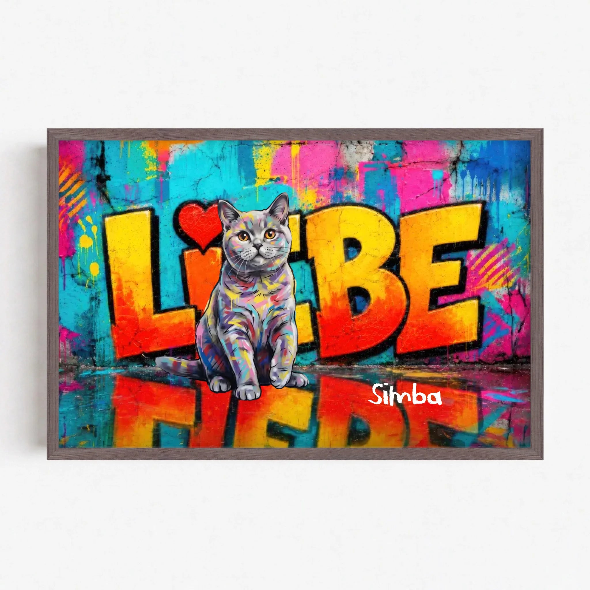 Live Mockup - Frame Poster - Wood - 75x50