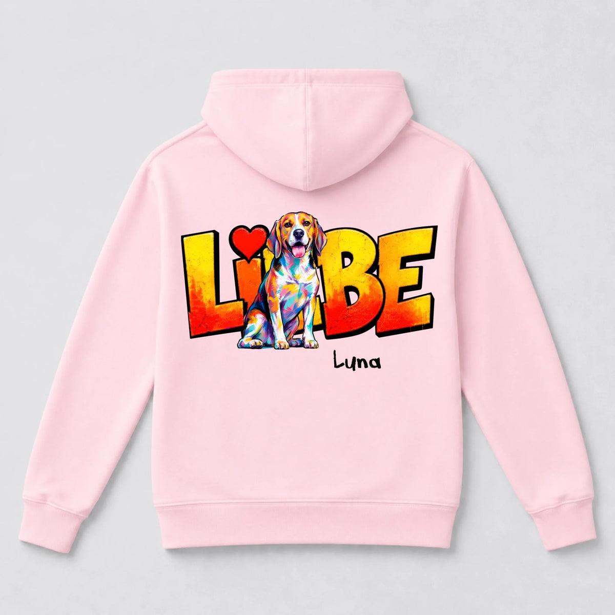 Back hoodie light pink