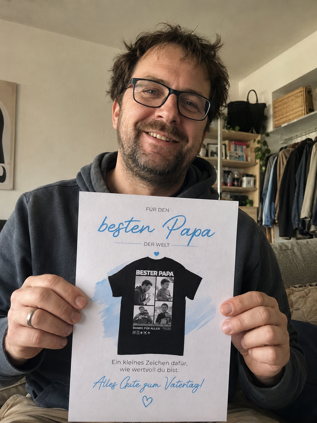 Papa mit Karte